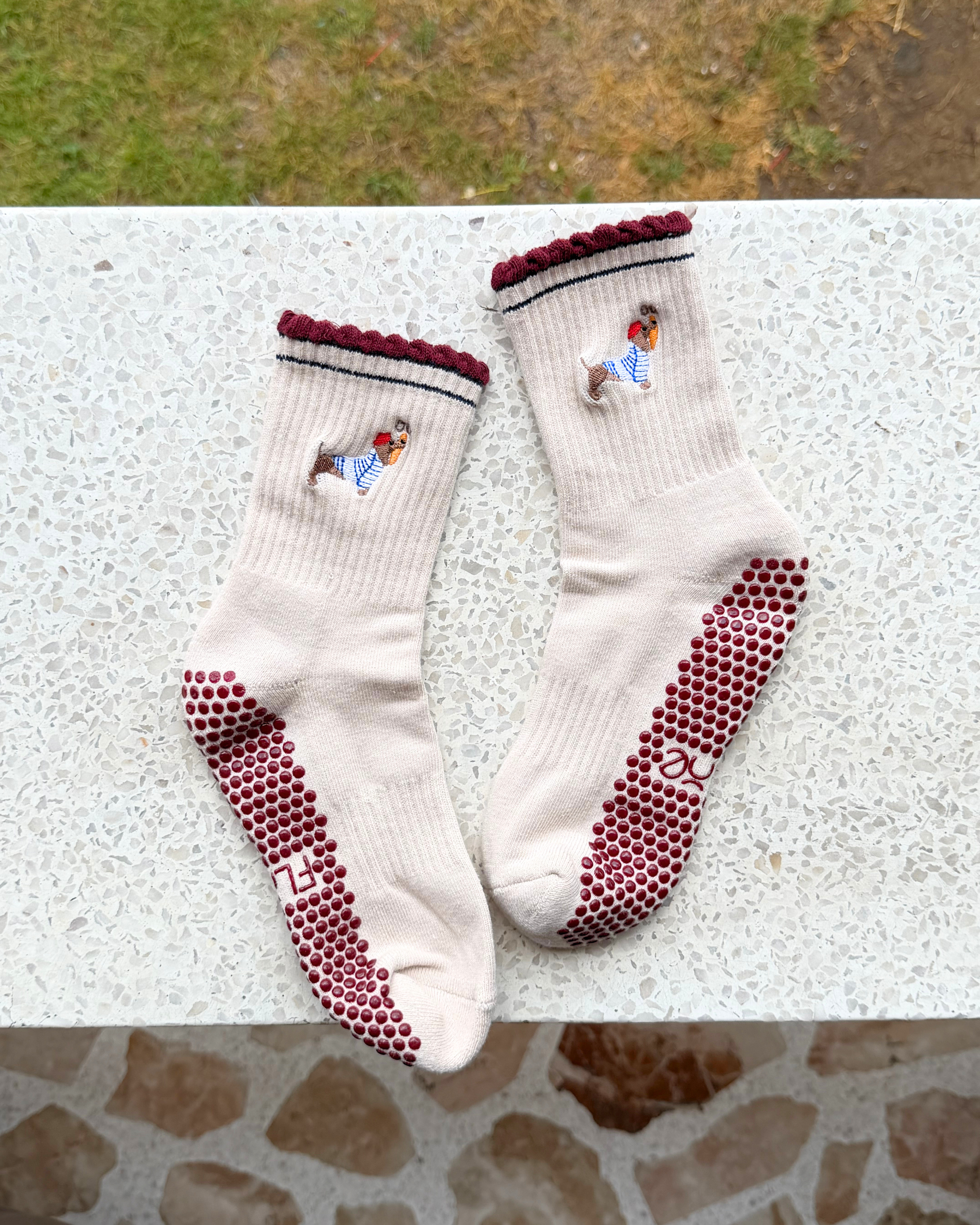 EURO SUMMER SERIES - Parisian Paws Crew Grip Socks
