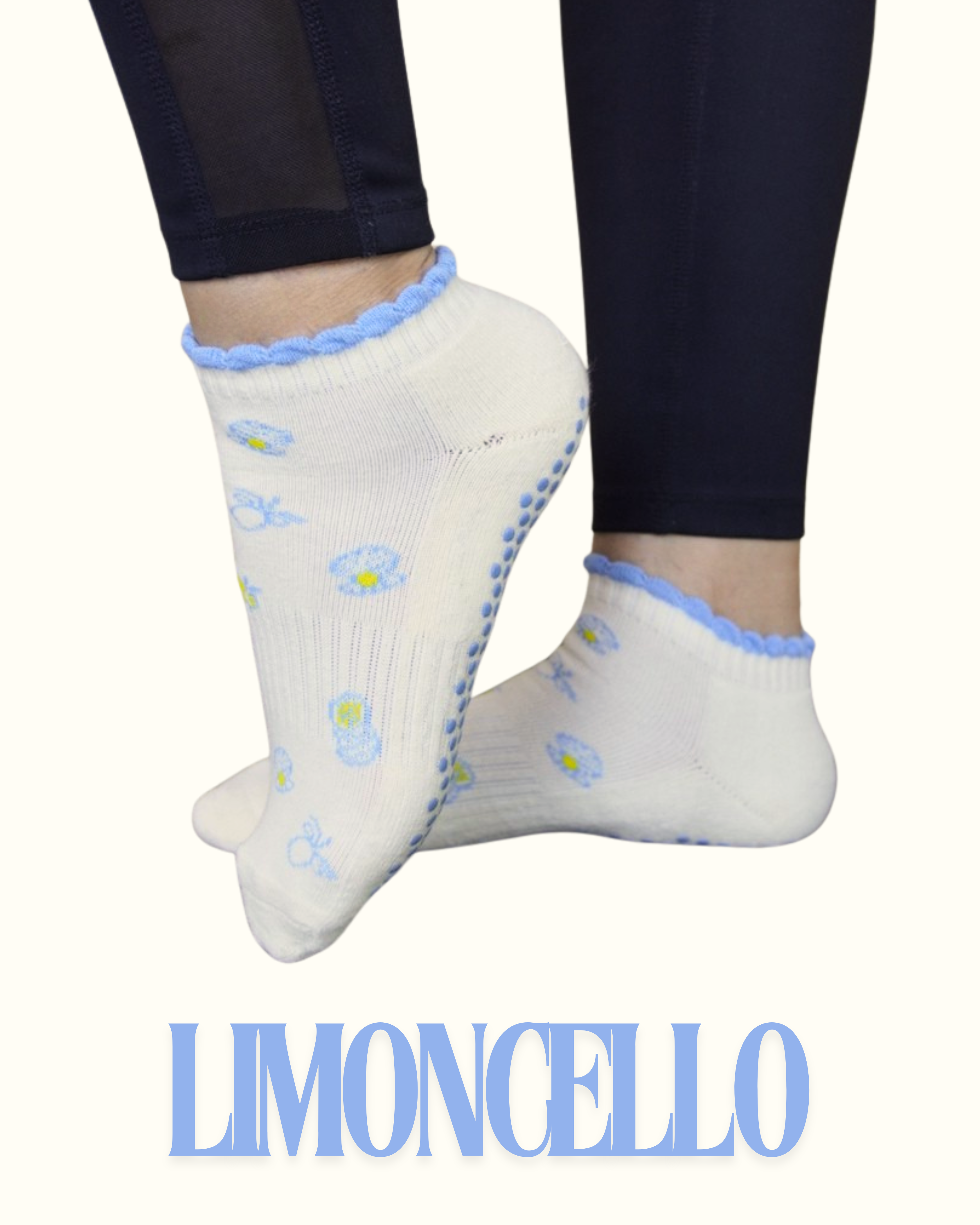 EURO SUMMER SERIES - Limoncello Ankle Grip Socks