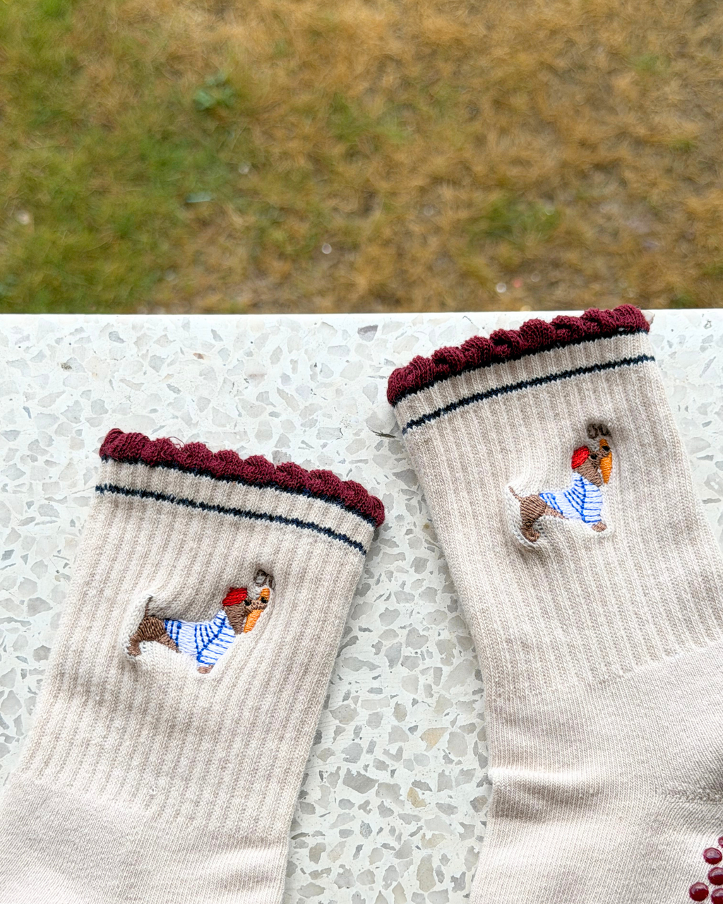 EURO SUMMER SERIES - Parisian Paws Crew Grip Socks